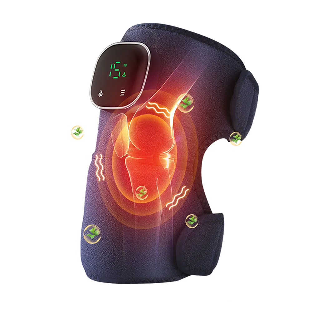 

Heating Knee Massager Knee Shoulder Elbow 3-in-1 Heated Knee Portable Wireless Vibration Knee Heating Pad Heated Knee Brace Gift