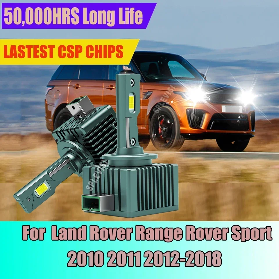 

2PC D3S HID Car Headlight Plug & Play Turbo LED Light CSP Chip Auto Lamp 6000K 120W For Land Rover Range Rover Sport 2010-2018