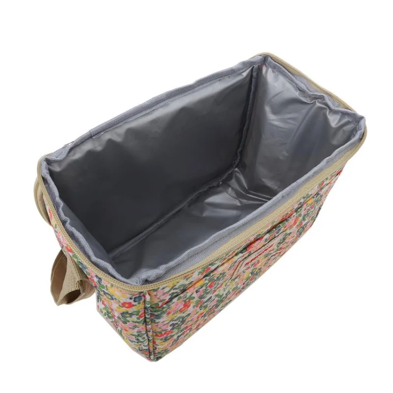 Flower Insulation Bag Portable Large Capacity Lunch Bag Outdoor Picnic Ice Pack Aluminum Foil Insulation Bag Travel Supplies