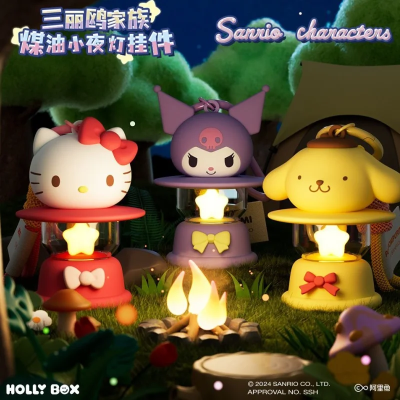 Новый Kuromi Pochacco Melody Hello Kitty семейный керосиновый ночник кулон игрушки аниме брелок украшения для детей