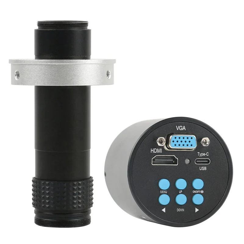 1080P VGA HDMI USB Type-c 130X C Wide View Mount Video Microscope Camera Industrial Lab Jewelry Electronic Digital PCB Soldering