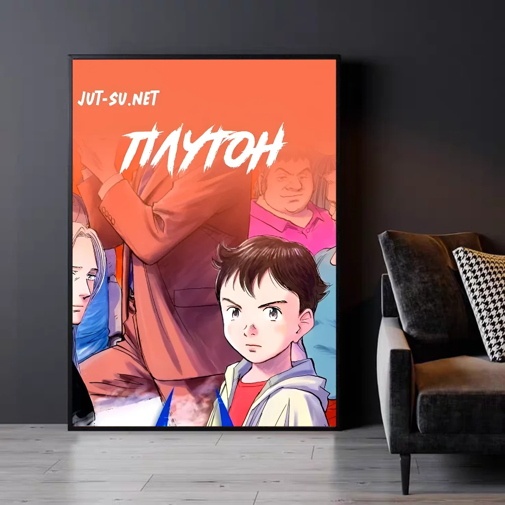 ملصق حائط فاخر لزج أنيمي بلوتو ، ملصقات أنيمي ، غرفة المعيشة ، ديكور بار ، ديكور حائط #5