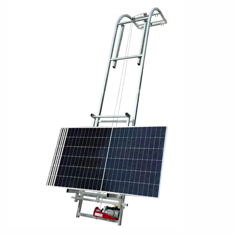 

6m-25m Construction Site Loader Photovoltaic Panel Glass Electric Lift Detachable Portable Lift To The Top Automatic Turning