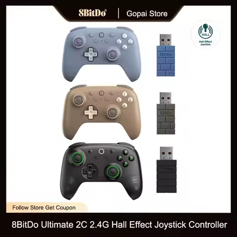 8BitDo Ultimate 2C Wireless Gaming Controller Hall Effect Joystick for PC, Windows 10, 11, Steam Deck, Raspberry Pi, Android