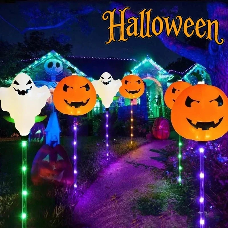 Halloween Outdoor Christmas Candy Cane Lights Decorations Waterproof Holiday Ambiance Light Snowman Pathway Lamp for Lawn Yard