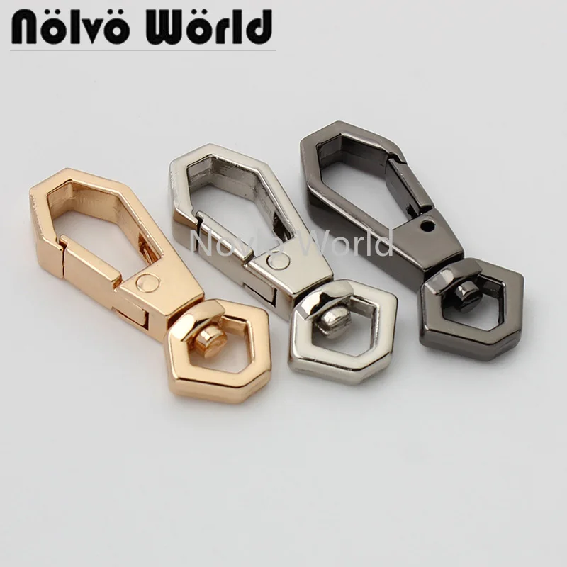 10-50 pieces 4 colors 34*7mm 1/4'' alloy trigger swivel snap hook for purse chain handbag connector clasp wholesale price