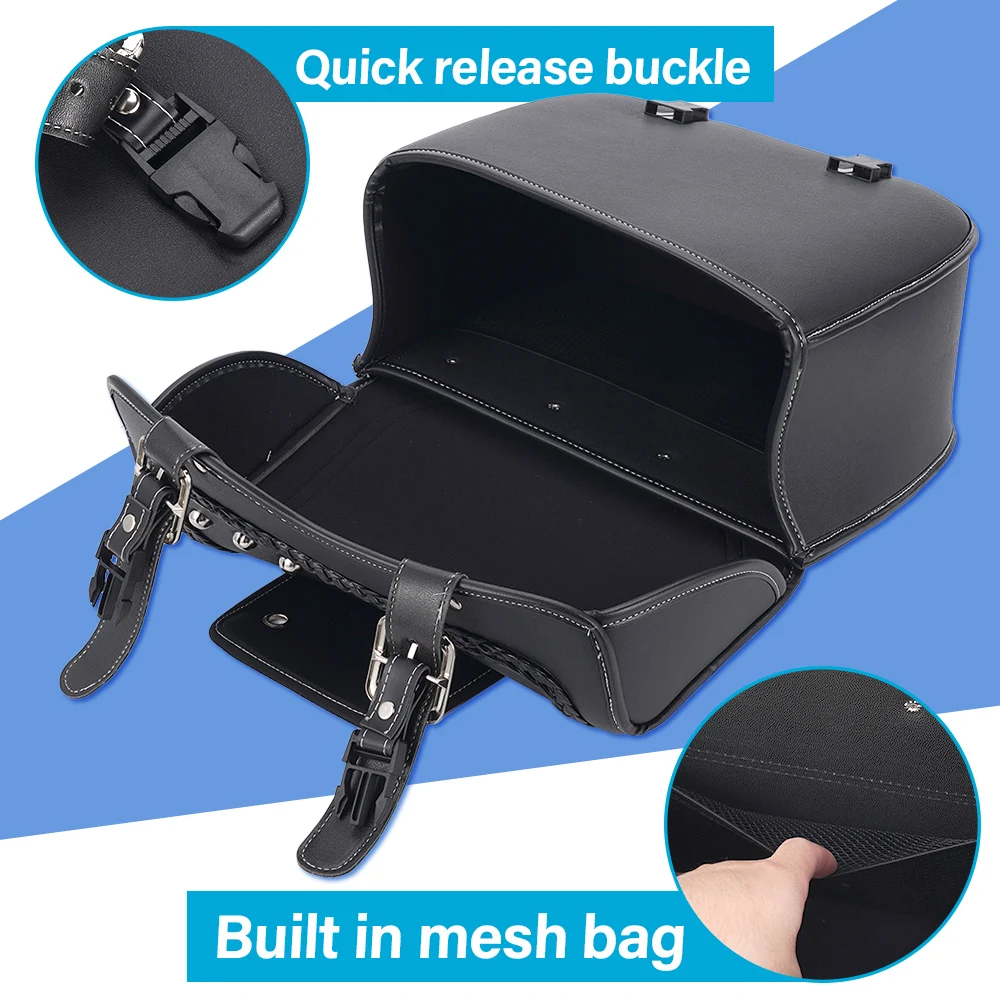 A Pair Motorcycle Saddlebag 35.5x15x28.6cm Side Storage Luggage Bag Tool Pannier Saddle Bag Waterproof For Suzuki/Yamaha/Honda