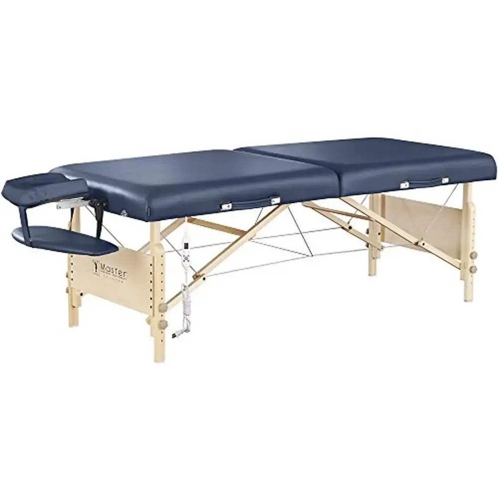 3-Inch Foam Cushioned Foldable Massage Table with Therma Top Heating System Portable Beauty Bed Salon Spa with Adjustable Height