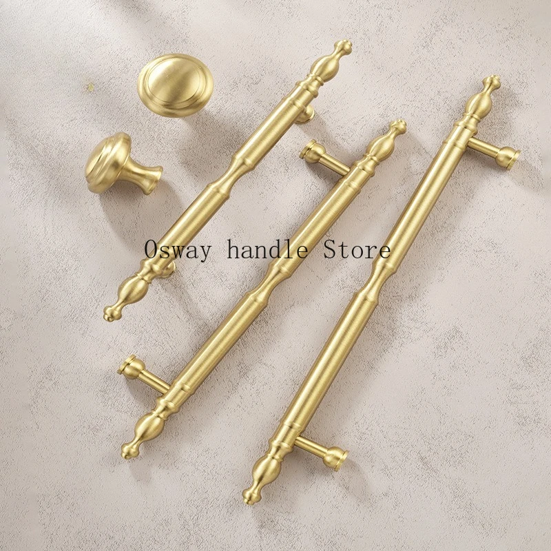 Original design French cream style clothes brass handle light luxury gold cabinet door shoe single hole furniture