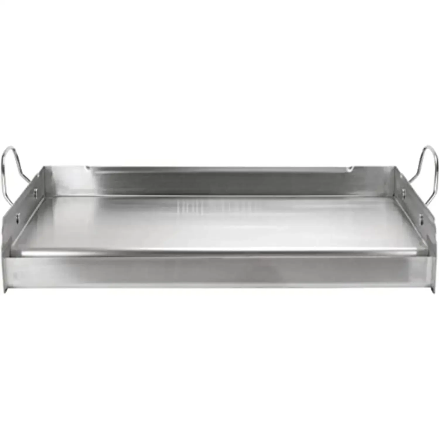 

YC-100% Stainless Steel Griddle with Even Heat Cross Bracing and Removable Handles - For Grills, Camping, Tailgating