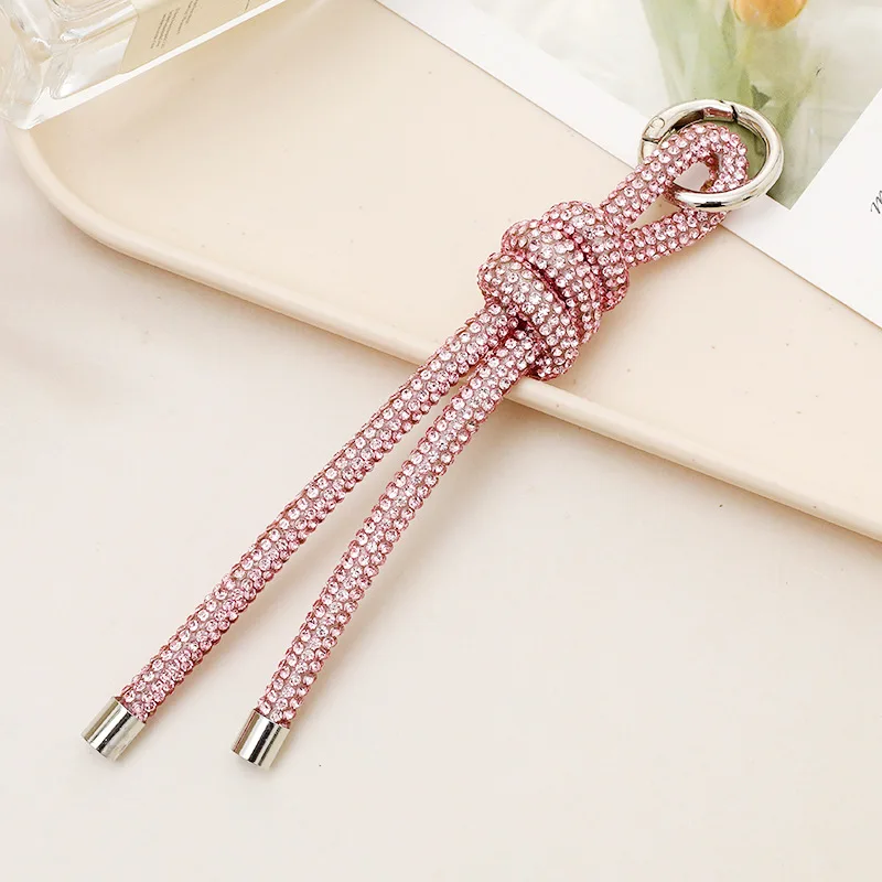 Light luxury high-end DIY rhinestone chain car keychain pendant ccd camera pendant accessories mobile phone pendant