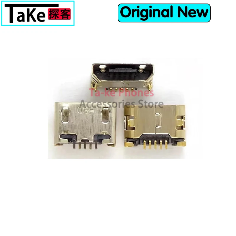 100-500Pcs  For Nokia 8600 Lenovo A60 A366T PAD A1  A520 A288T A500 A750 Micro USB Jack Connector DIP2 6.4mm USB Charging socket