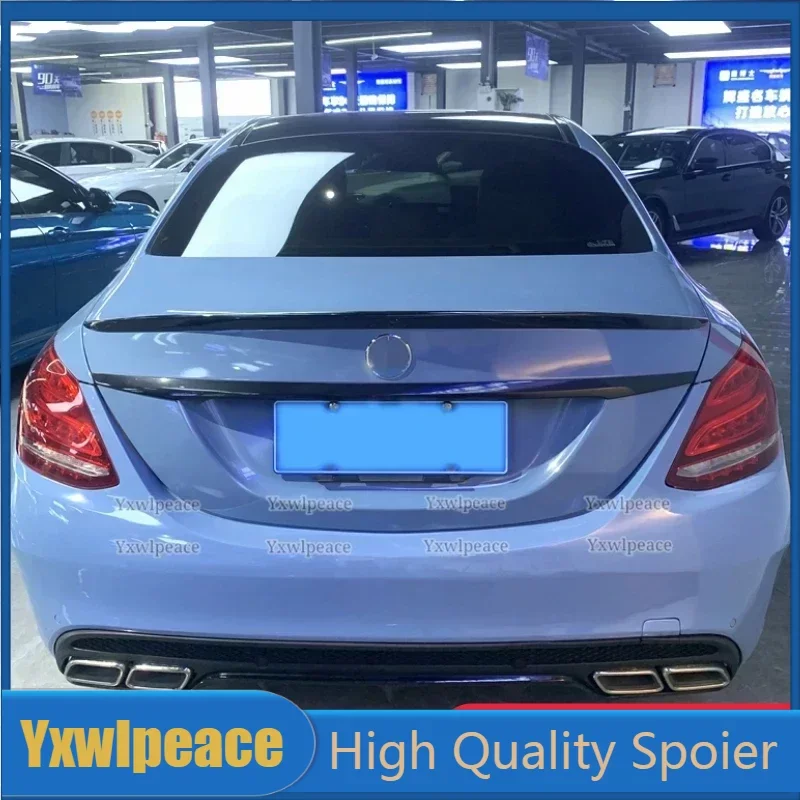 

For Mercedes-Benz C-Class W205 Spoiler 2015-2019 High Quality ABS Plastic Primer Color Rear Trunk Lip Spoiler Wing