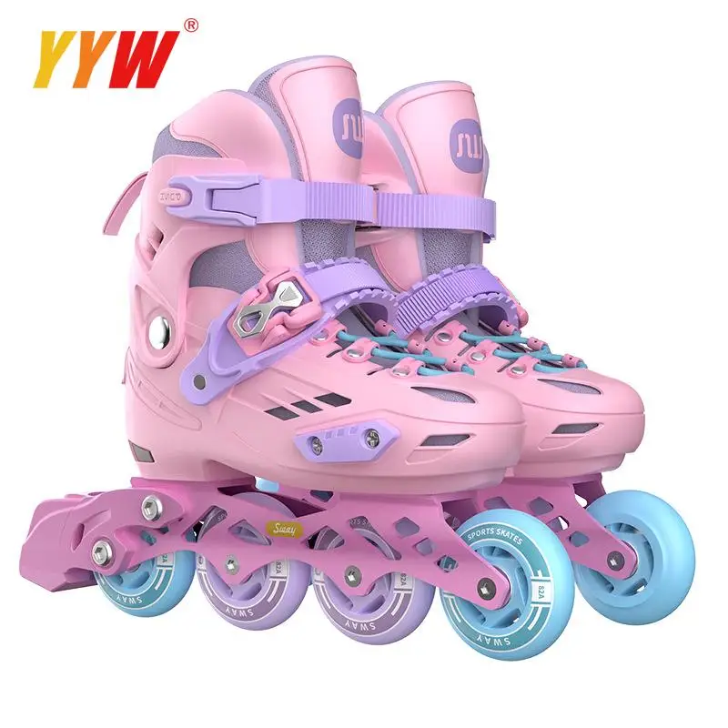 Roller Skates Children'S Full Flash Suit Roller Skates Skate Shoes Outdoor Adult In-Line Adjustable Male And Female Skates