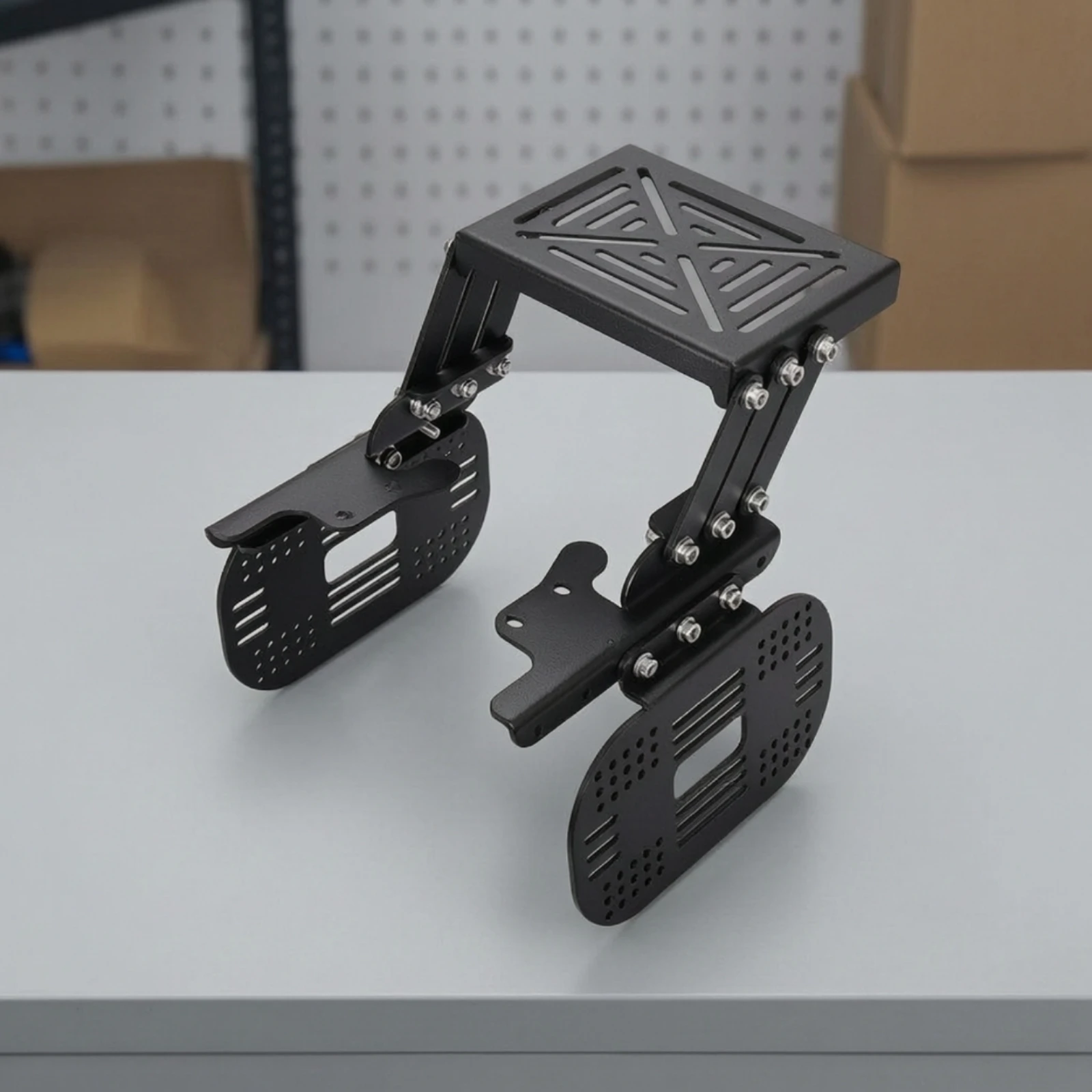 Rear Luggage Rack Bracket Perforated Luggage Rack with Mounting Hardware Motorcycle Tail Platform Heavy Duty Versatile