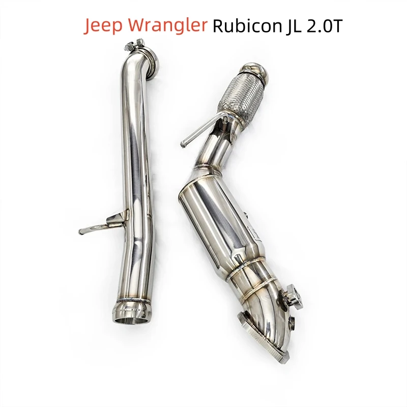 Downpipe used for Jeep Wrangler Rubicon JL 2.0T Exhaust Downpipe quality Stainless Steel Exhaust Modification system