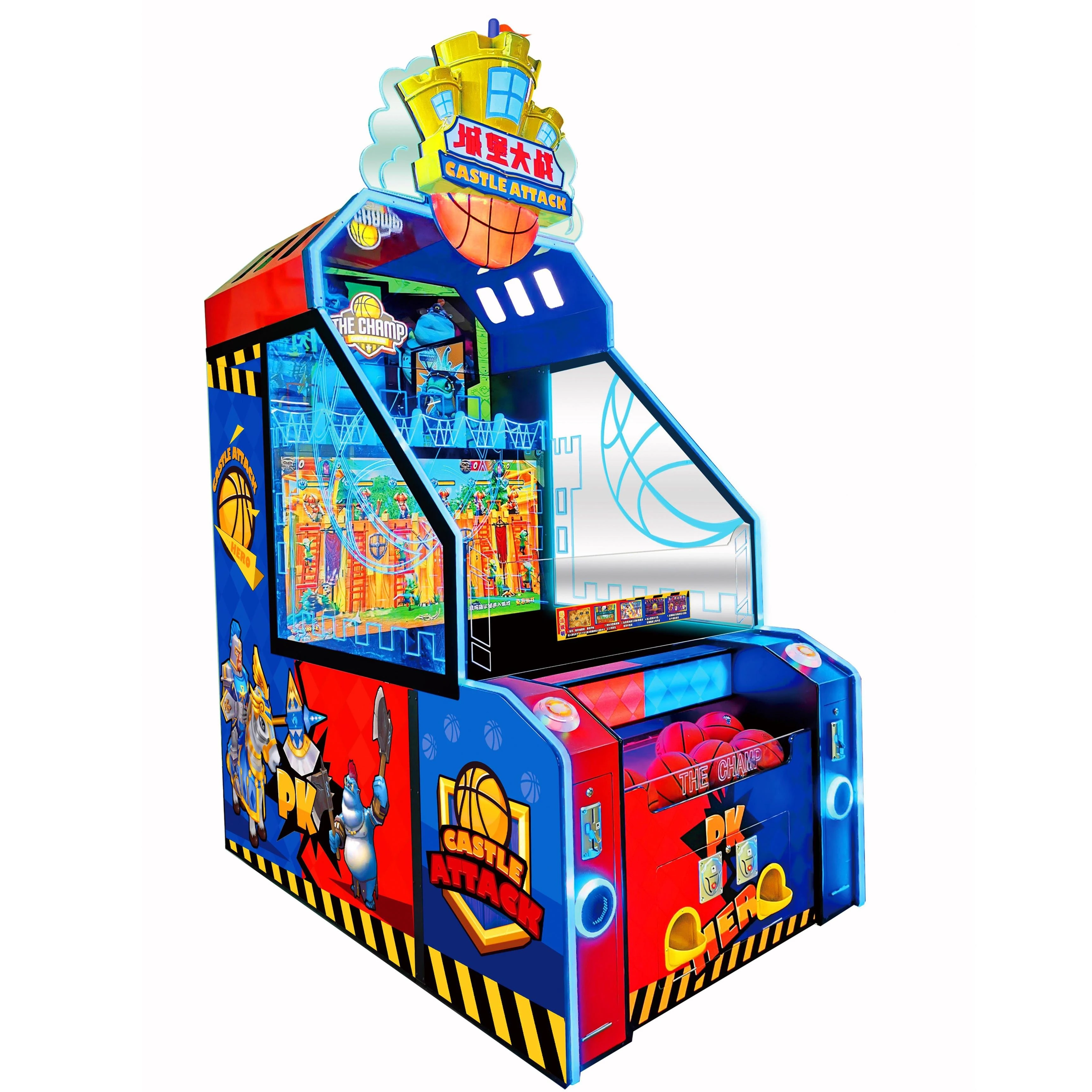 New Design Arcade Lottery Ticket Game Machine Coin Operated Castle Attack Amusement Game For Game Center