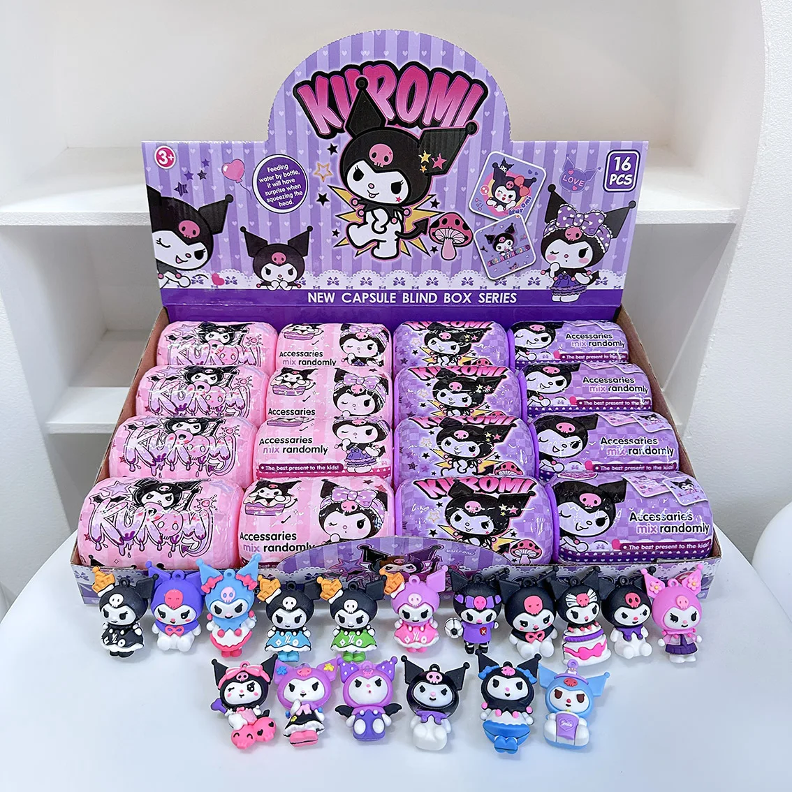 

Набор из 16 брелоков: Аниме, Sanrio Hello Kitty, Черная Девочка, Покемон Пикачу. Сюрприз-бокс. Игрушка для детей на день рождения.