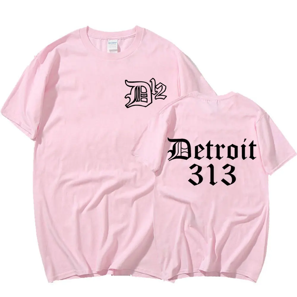 D12 Band Rapper Eminem Tshirt Detroit Michigan 313 Print TShirt Men Women Fashion Casual Cotton Tshirt Oversized Tops Streetwear