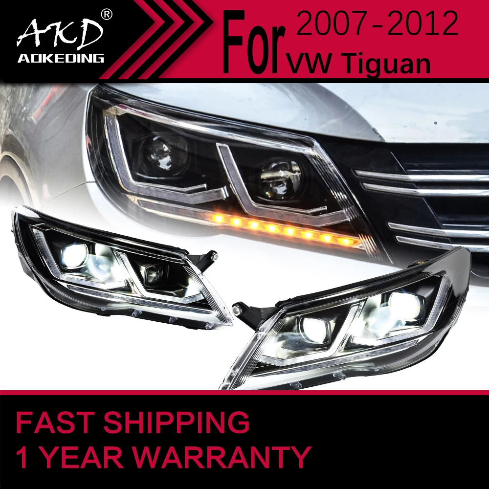 

Car Lights for VW Tiguan LED Headlight 2007-2012 Tiguan Head Lamp Drl Projector Lens Automotive
