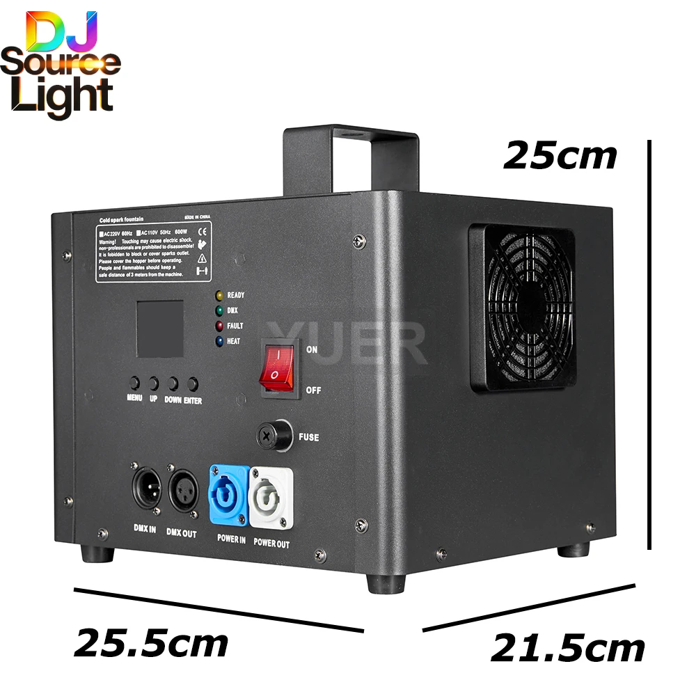 600W Downward Firing Sparkular Machine (with LEDs) featuring 6 x 60W high output 4in1 LED beads suitable for DJs KTVs discos