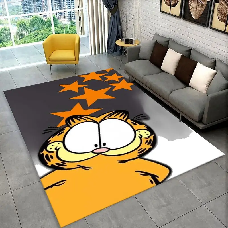 Funny G-Garfield Cartoon Cat Non-Slip Area Rug Soft Carpet for Living Room Bedroom Kid Playroom Sofa,Home Decor Doormat Gift