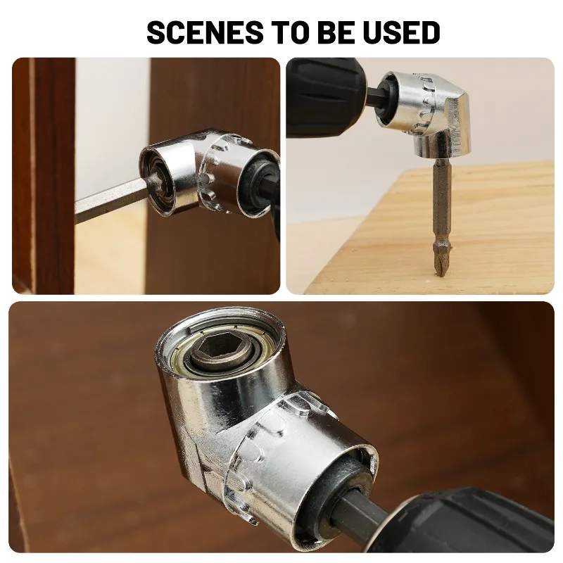 105-degree Bit Corner Adapter Power Hand Tool Part Driver Extension Set Screwdriver Drill Nut Attachment Woodworking Supplies