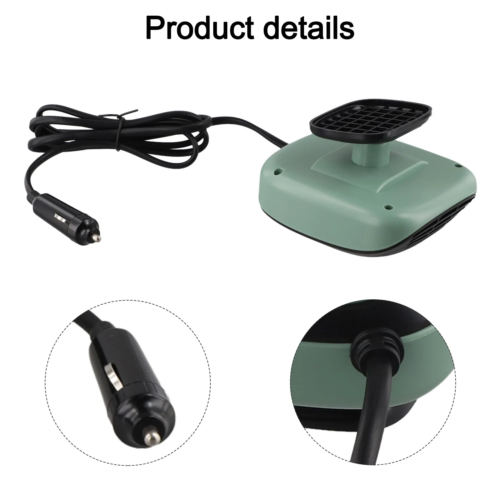 

For SUVs Fast Heating Windshield Defroster Year-round Use White Winter Car Accessory 2-in-1 Car Warmer 24V Car Heater