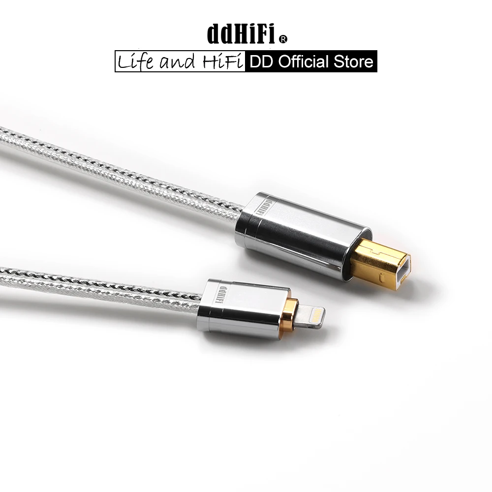 DD ddHiFi TC09BL (Light-ning to USB-B) HiFi Audiophile Cable with Double Shielded Structure/Noticeable Sound Quality Improvement