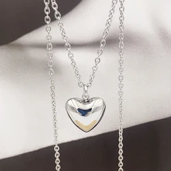 Romantic Surgical 316L Stainless Steel Heart Pendant Necklace Jewelry For Girlfriend Lovers Woman Valentine Engagement Gifts