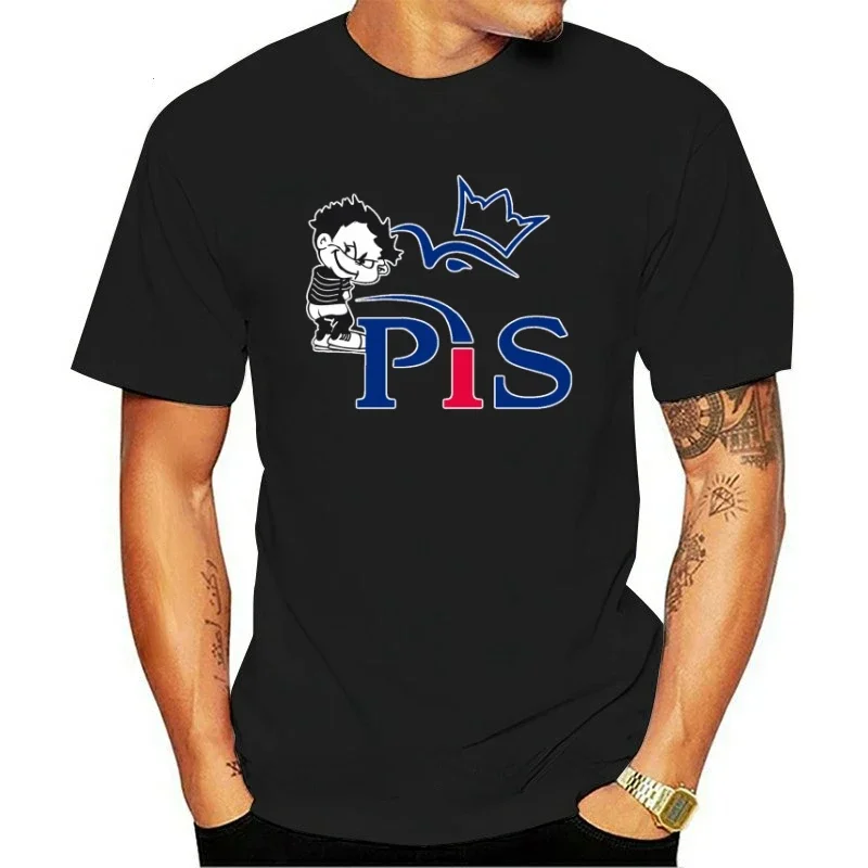 PIS prawo i sprawiedliwosc koszulka polskatights fitness t-shirt T ShirtMen Short SleevesSlim T-shirt vintage t shirt Casual