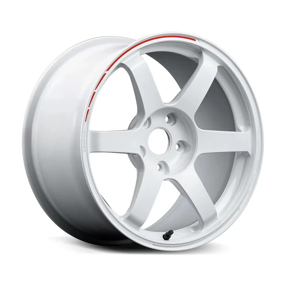 for Forged Wheels Racing Forged Aluminum Alloy Wheels Rims for RAYS TE37 SAGA S-plus TIME ATTACK EDITION Dash White Glossy Black
