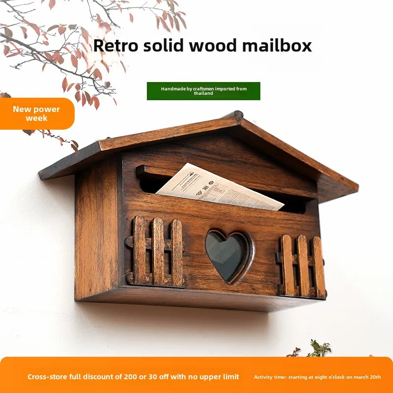 

Outdoor household pastoral creative donation box Storage box Villa mailbox Complaint suggestion box
