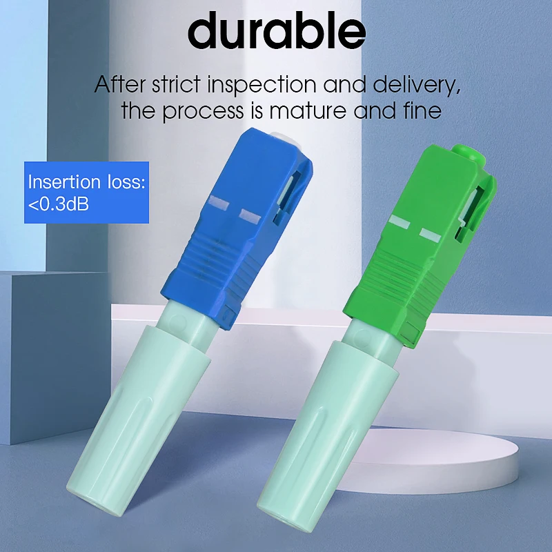 Optical Fiber Quick Connector Single-Mode SCUPC/SCAPC Cold Connector Tool SM FTTH Leather Fiber Optic Cable Fast Connector