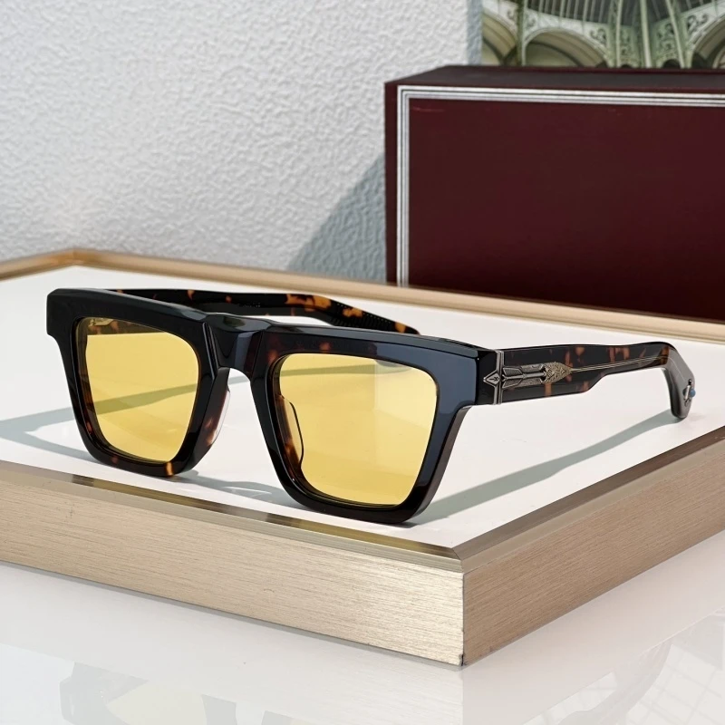 

LARAMIE толстые ацетатные прямоугольные VIP популярные женские и мужские солнцезащитные очки высокого качества винтажные ретро уличные очки оттенки с футляром