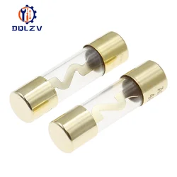 5Pcs Gold Plated Glass AGU Fuse Fuses Pack Car Audio Amp Amplifier 10A 15A 20A 25A 30A 40A 50A 60A 70A 80A 100A Car Fuse