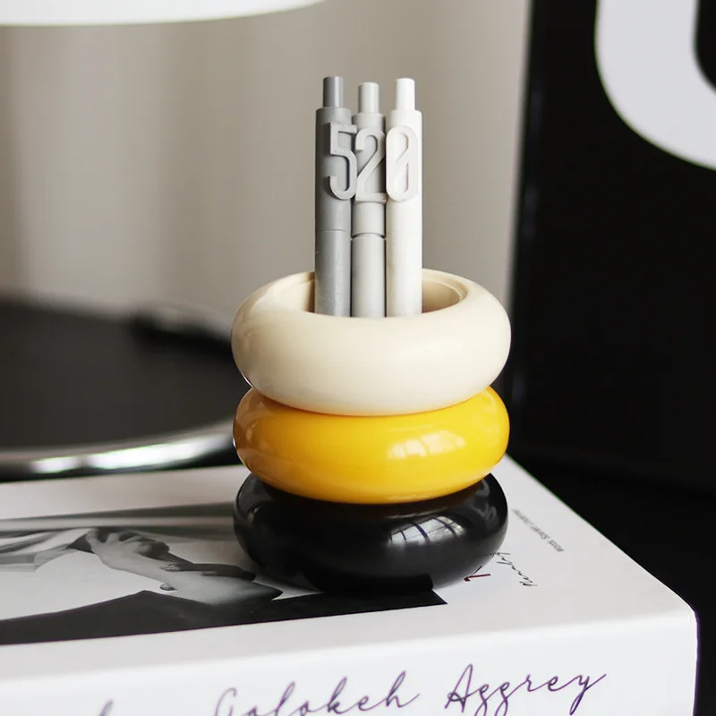 

Melamine round desktop storage box, desktop pen holder storage cartridge