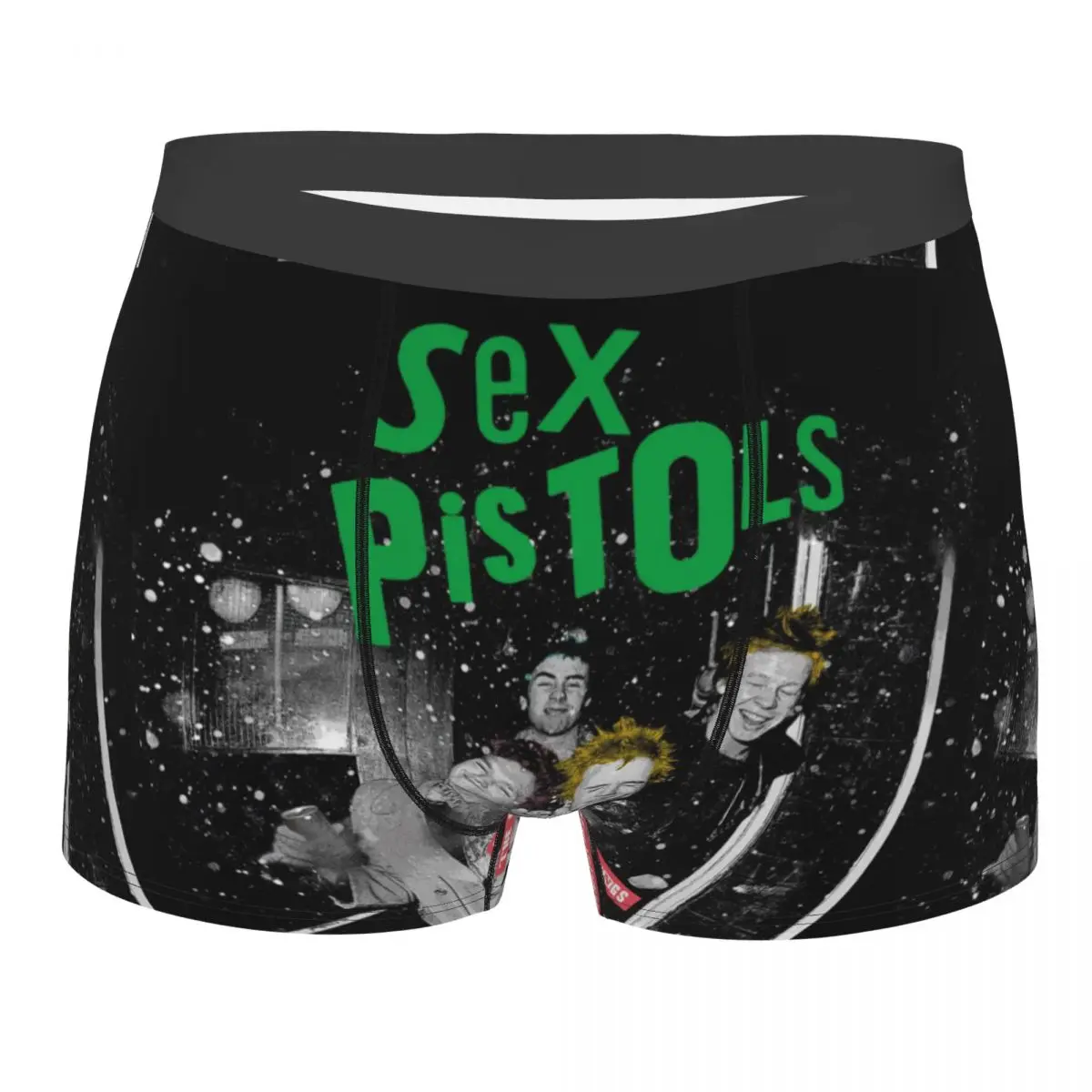 Custom Heavy Metal Sex Guns Underwear Men Breathable Rock Roll Band Boxer Briefs Shorts Panties Soft Sexy Underpants For Male