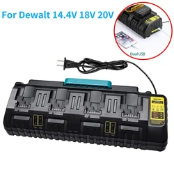 Dla Dewalt 14.4V 18V 20V ładowarka akumulatorów litowych DCB104 DCB102 akumulator litowo-jonowy DCB118 DCB1418 DCB140 DCB183 DCB200