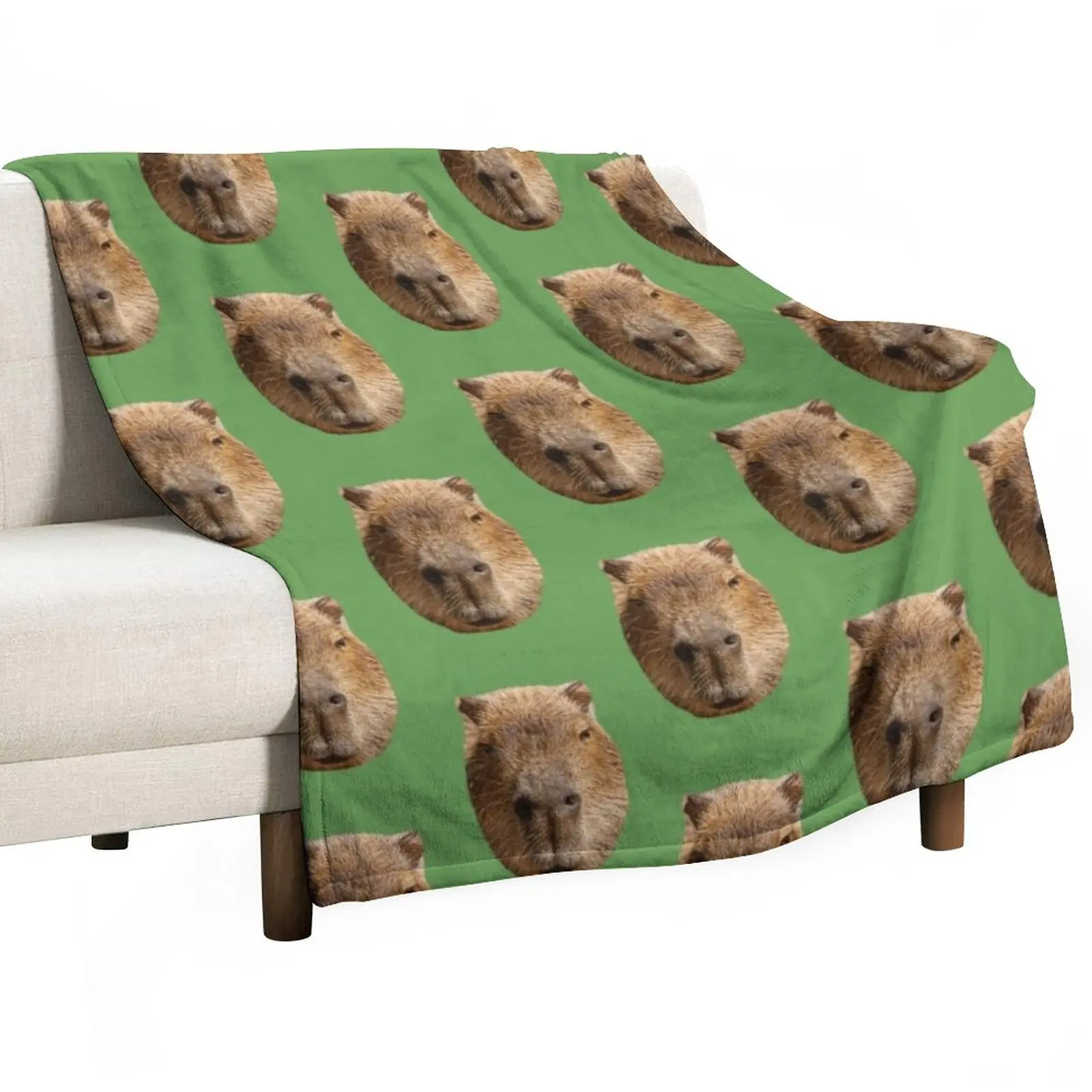 

Male Capybara face Throw Blanket Sofa Blanket Soft Plush Plaid Cute Blanket Plaid