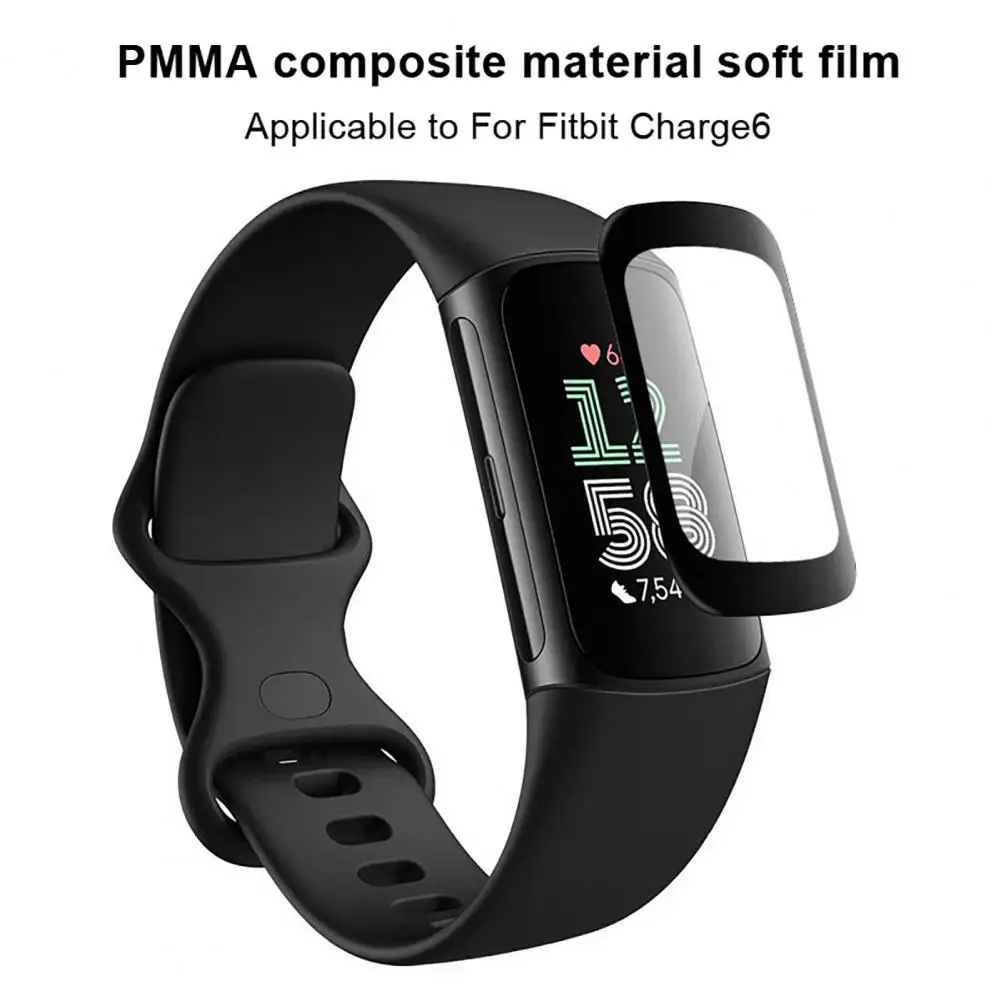 Replacement Screen Protector Durable Watch Screen Protector for Fitbit Charge6 Dust-proof Scratch-resistant for Hd-compatible