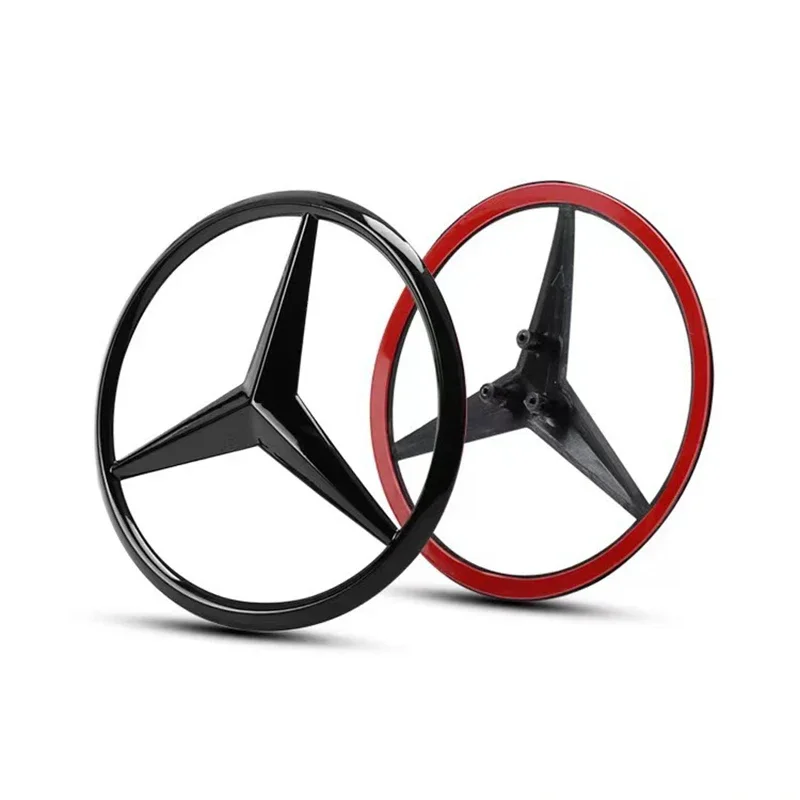 3d abs preto tronco traseiro estrela logotipo para mercedes benz w203 w204 w205 w212 w213 w176 w177 w222 w223 w117 w246 x156 x253 acessórios
