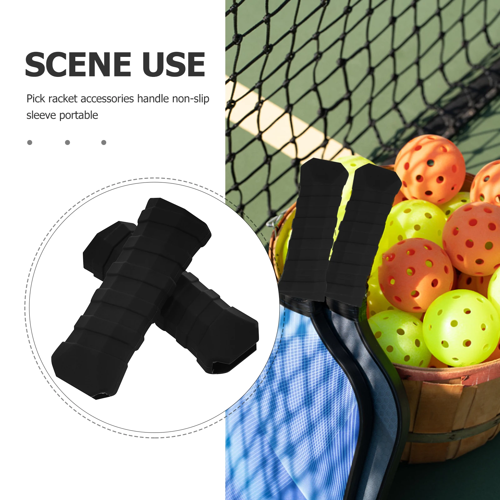 

2 Pcs Anti-slip Handle Cover Grip Sleeve Silicone Case Silica Gel Comfortable Wraps