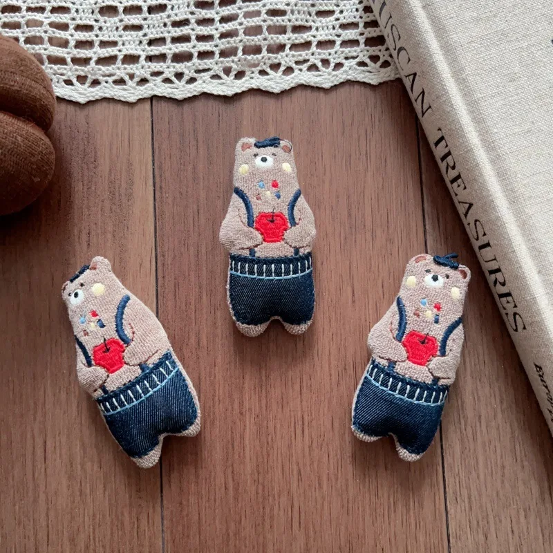Premium Stuffed Bear Plush Doll DIY Handmade Pendant Necklace Brooch Pin Scarf Charm for Kids Cute Soft