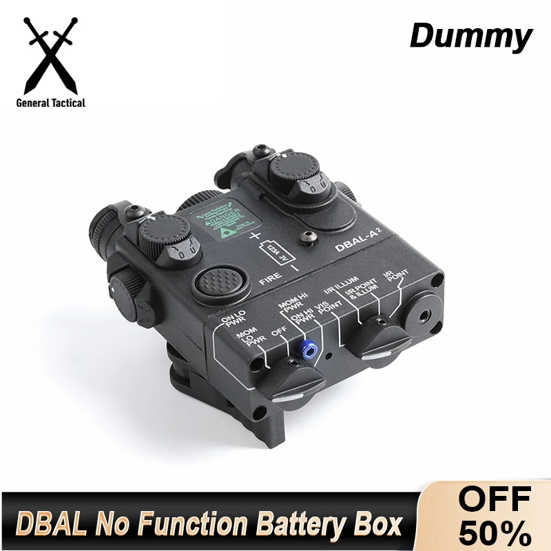 Tactical DBAL-A2 Battery Box Non-Functional Dummy Laser Box Battery Case Fit Hunting 20mm Rail Weapon Scout Airsoft Decorative