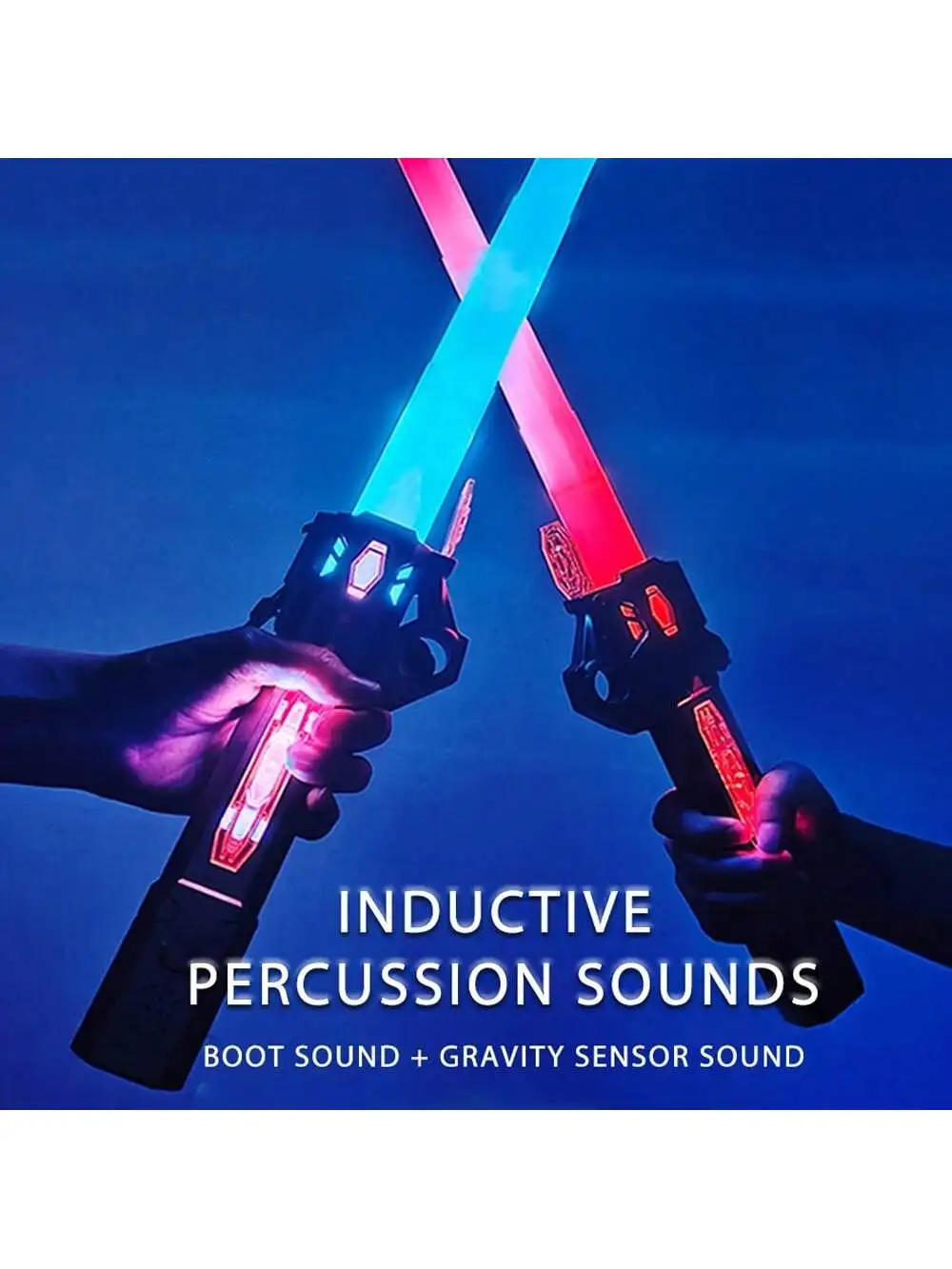 Children Colorful Glowing Sword Toys Telescopic Music Laser Sword 2-in-1 Rotating Decompression Toy For Kids Adults Cosplay Prop