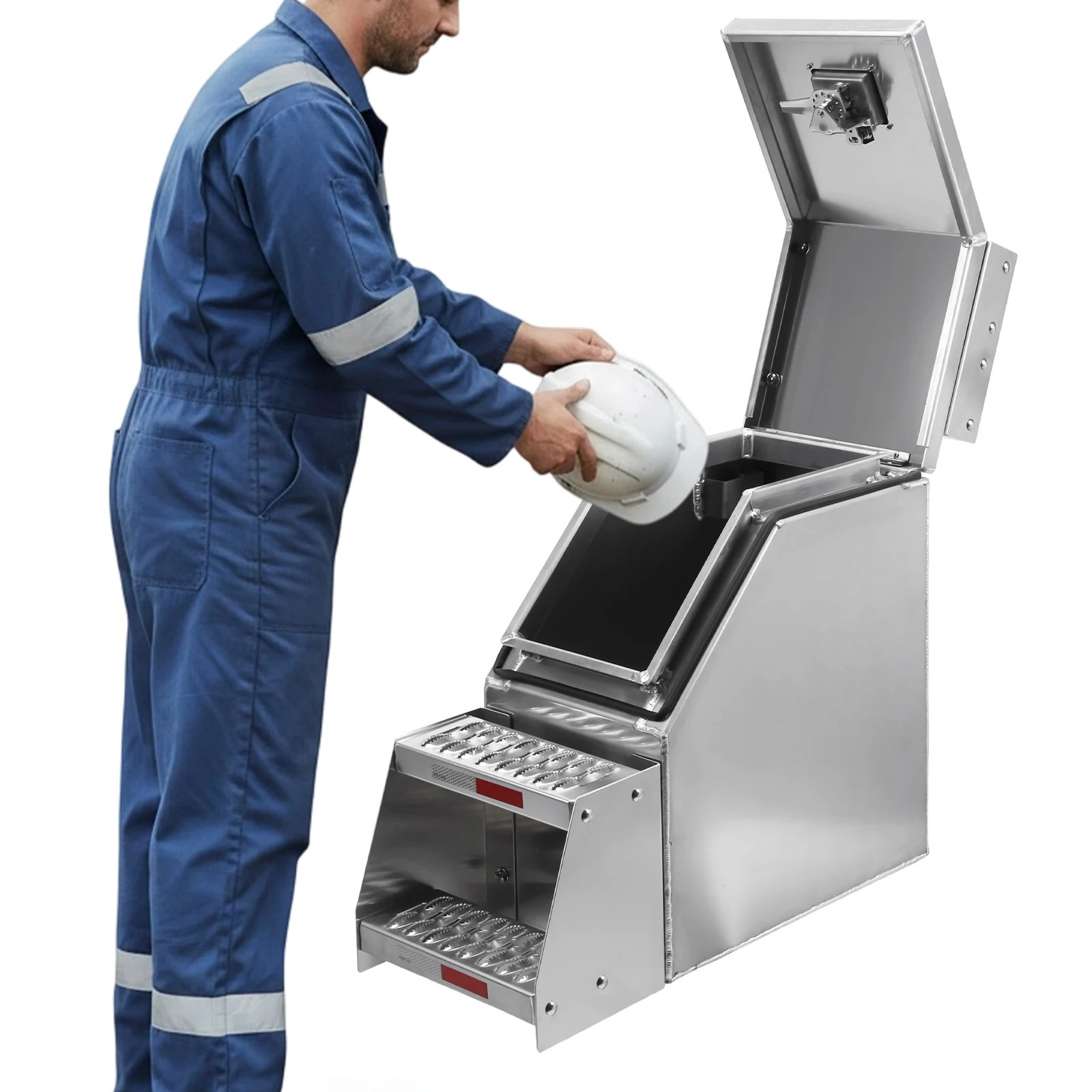 

Всепогодный запираемый ящик для хранения 12/23 дюйма, инструментальный ящик для полуприцепов с Т-образной ручкой-защелкой, совместимый с Peterbilt и другими марками