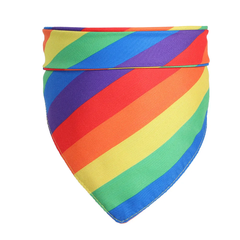 

1pc Pet Triangle Bib Rainbow Pattern Decorative Dog Scarf For Festival Costume Party Photo Shoot Pet Supplies Accessory