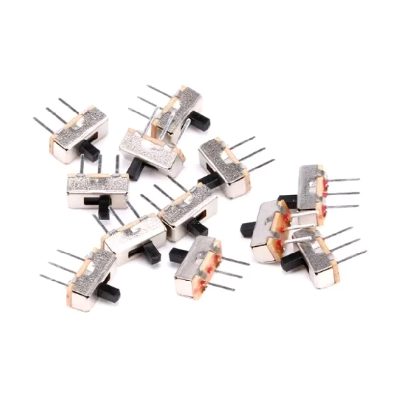 20PCS/Lot SS12D00G3 Handle height 3mm New Mini Vertical Slide Switch 1P2T 3 Pin Toggle Switch SMD PCB DPDT Vertical Switch