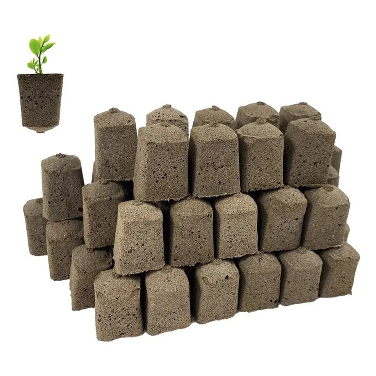 

Seed Starting Sponge for Quick Germination, Root Growing Sponge, Quick Root Stopper for Vegetables,Seedling Block 100PCS